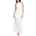 thumbnail image 1 of Adrianna Papell womens  Beaded Halter Gown, 4, Ivory, 1 of 4