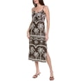 thumbnail image 1 of Adrianna Papell womens  Bow Front Palm Tree Sundress, 6, Brown, 1 of 3