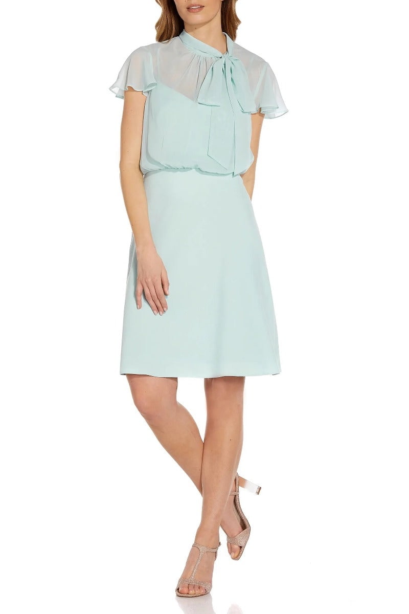 sachin and babi light blue dress Adrianna Papell Chiffon Halter Blouson Dress Vestido, Verde/Multicolor, 40  para Mujer : Amazon.es: Moda