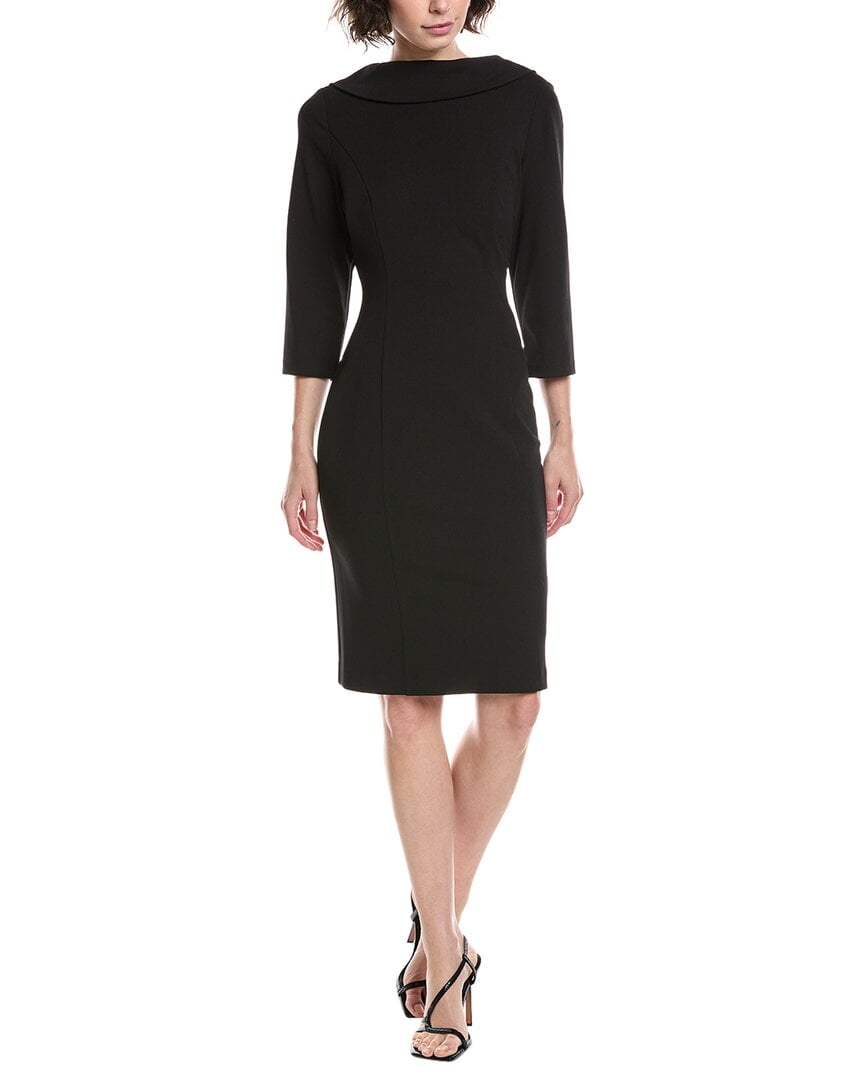 Adrianna Papell womens Crepe Midi Dress, 12, Black - Walmart.com
