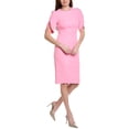 thumbnail image 1 of Adrianna Papell womens  Crepe Midi Sheath Dress, 2, Pink, 1 of 3