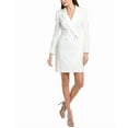 thumbnail image 1 of Adrianna Papell womens  Crepe Tuxedo Sheath Dress, 2, White, 1 of 3
