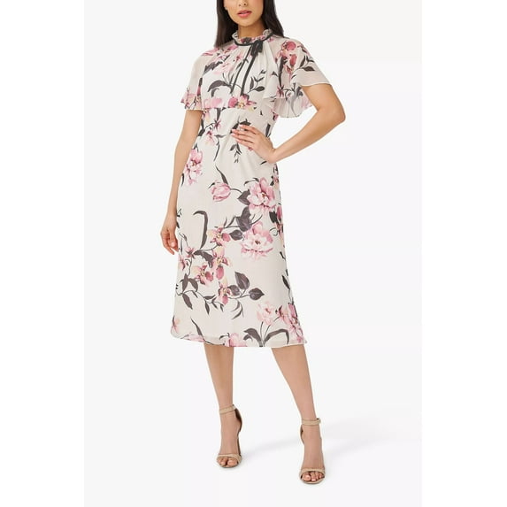 Adrianna Papell womens Fit & Flare Midi Dress, 6,Polyester