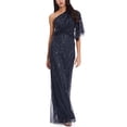 thumbnail image 1 of Adrianna Papell womens  Long One Shoulder Beaded Dress, 18, 1 of 3