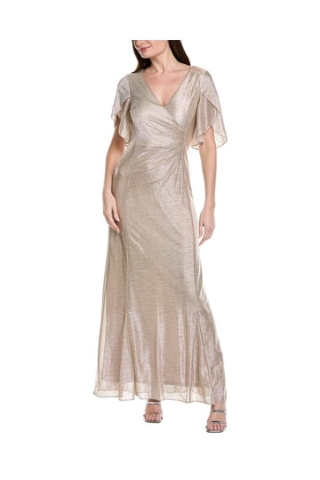 vintage coral bridesmaid dresses Adrianna Papell Platinum Bridesmaid Dress 40261 main image 1