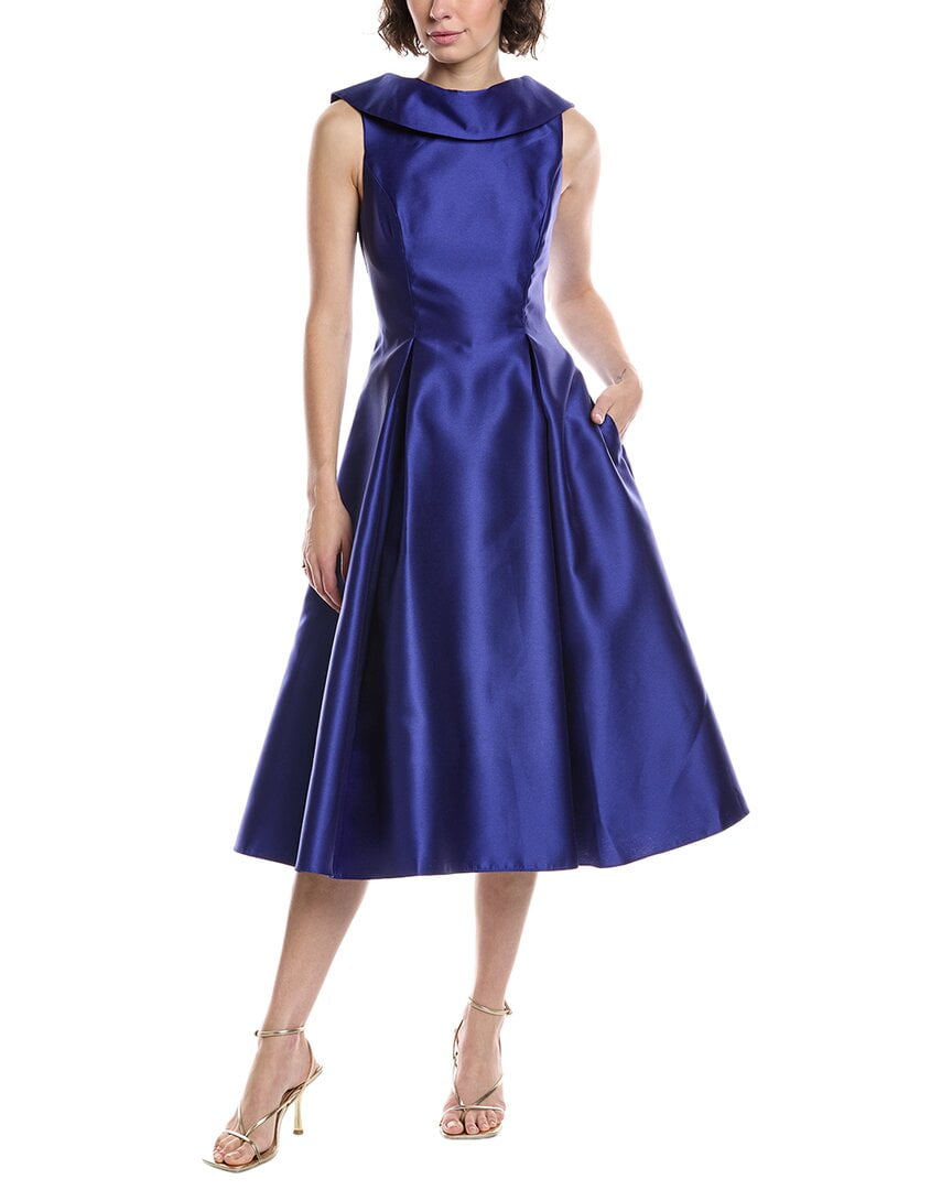 Adrianna Papell womens Mikado Midi Dress, 6, Blue - Walmart.com