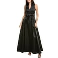 thumbnail image 1 of Adrianna Papell womens  Mikado Tie Front Dress, 14, Black, 1 of 3