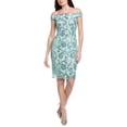 thumbnail image 1 of Adrianna Papell womens  Off-Shoulder Sheath Dress, 6, Blue, 1 of 3