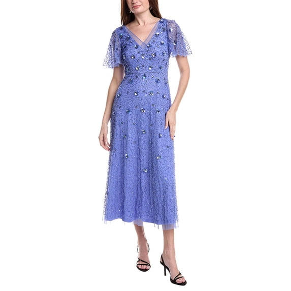 Adrianna Papell womens Short Sleeve Midi Dress, 10