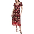 thumbnail image 1 of Adrianna Papell womens  Short Sleeve Midi Dress, 8, Black, 1 of 3