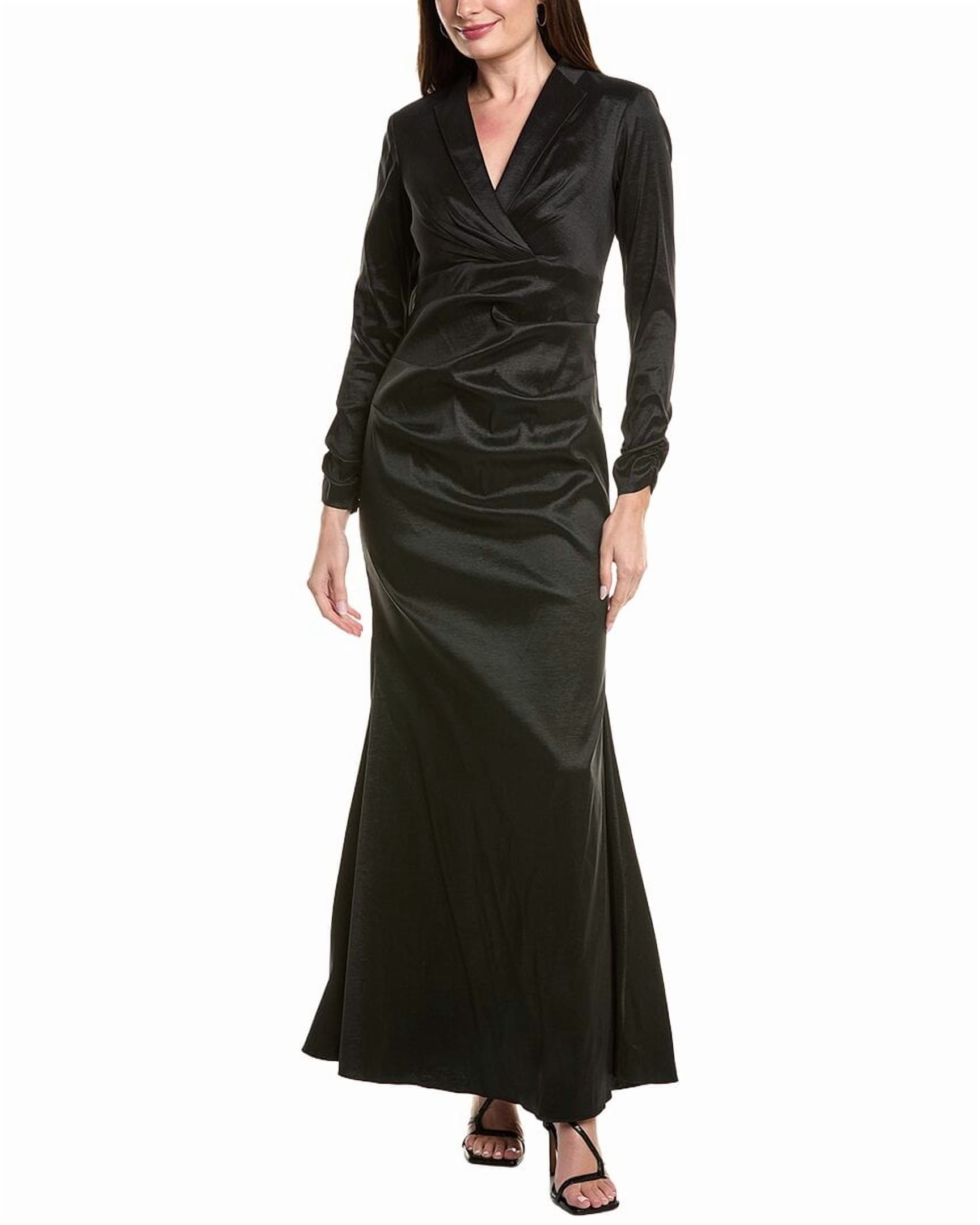 Canada Women's Tuxedo Long Dress  Formal Evening Gown With Mermaid Skirt &  Long Sleeves Adrianna Papell