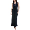 thumbnail image 1 of Adrianna Papell womens  Twisted Maxi Dress, 8, Blue, 1 of 3