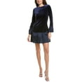 thumbnail image 1 of Adrianna Papell womens  Velvet Combo Midi Dress, 10, Navy, 1 of 3