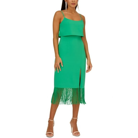 Adrianna by Adrianna Papell womens  Eve Crepe Midi Dress, 0, Green