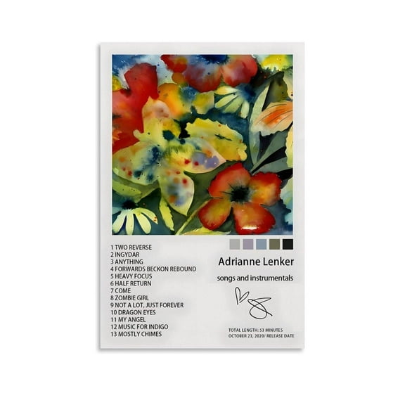 Adrianne Lenker Songs And Instrumentals Poster Canvas Wall Art Living Room Posters for Bedroom Home Decorative