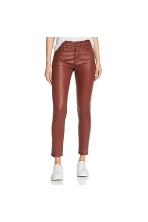 Adriano Goldschmied Womens Farrah Denim Coated Colored Skinny Jeans Red 30
