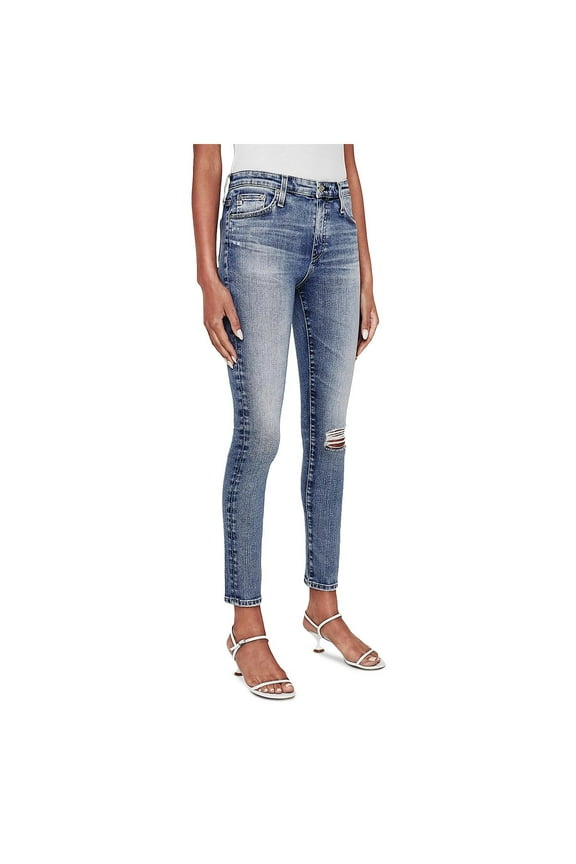 Adriano Goldschmied Womens Farrah Denim Medium Wash Skinny Jeans