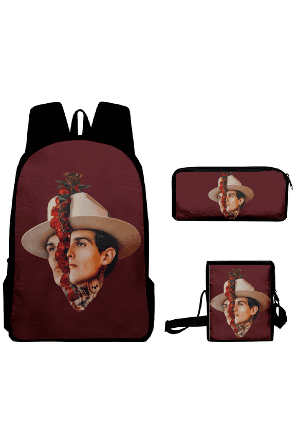 Adriel Favela Backpack 3 Piece Set Unique Daypack Fashion Crossbody Bag Hip Hop Rucksack