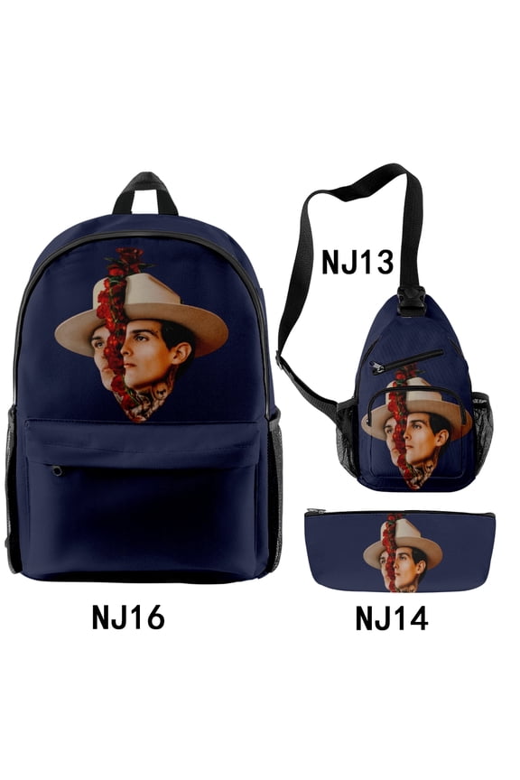 Adriel Favela Cosplay Backpacks 3 Pieces Sets Fashion Shoulder Bag Harajuku Zipper Pack