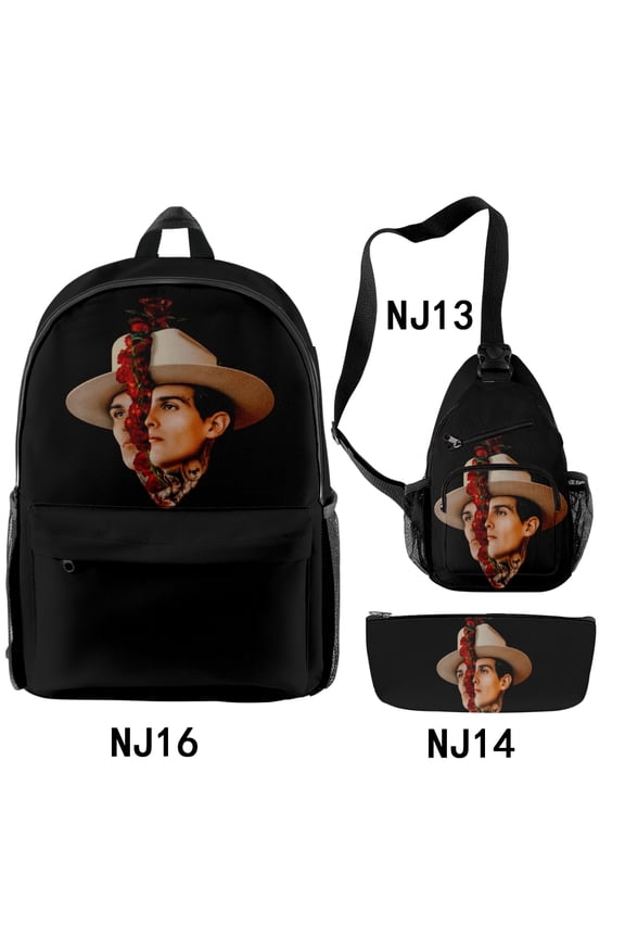 Adriel Favela Cosplay Backpacks 3 Pieces Sets Fashion Shoulder Bag Harajuku Zipper Pack
