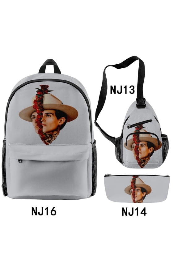 Adriel Favela Cosplay Backpacks 3 Pieces Sets Fashion Shoulder Bag Harajuku Zipper Pack