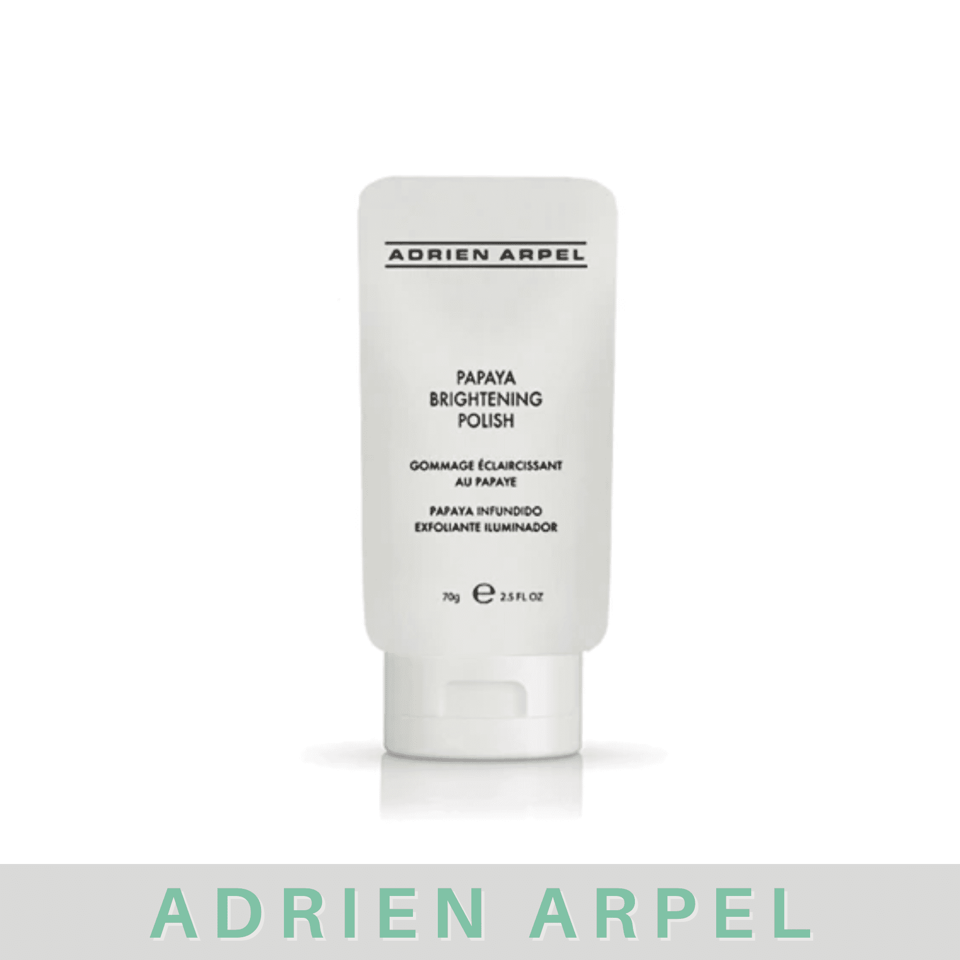 Adrien Arpel Papaya Brightening Polish, Exfoliating Face Scrub for Radiant Skin, For All Skin 2.5 oz