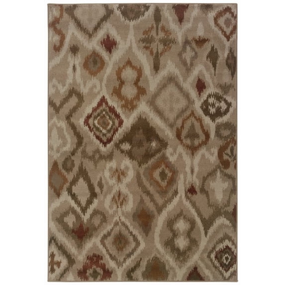 Oriental Weavers Adrienne 6'7" x 9'6" Machine Woven Rug in Gray