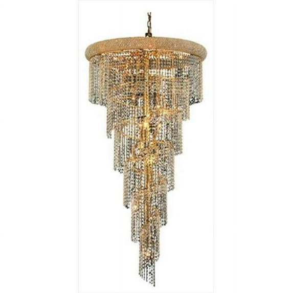 Adrienne Heirloom Handcut Crystal Chandelier, Gold