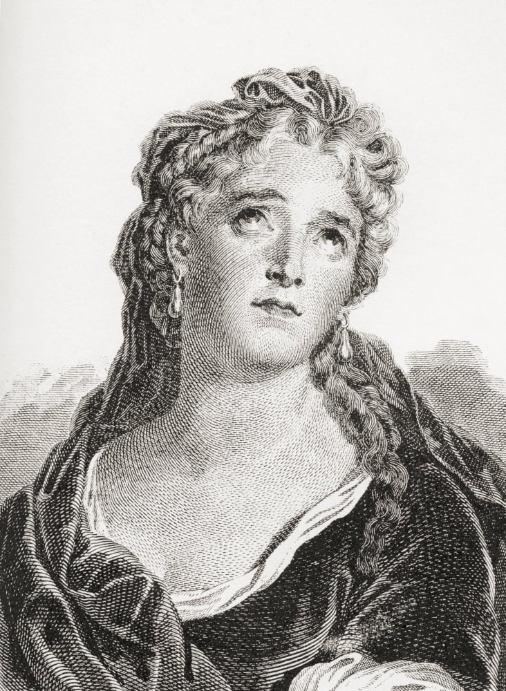 Adrienne Lecouvreur 1692- 1730 French Comedienne And Actress From Les Heures Libres Published 1908 Canvas Art - Ken Welsh Design Pics (12 x 16)