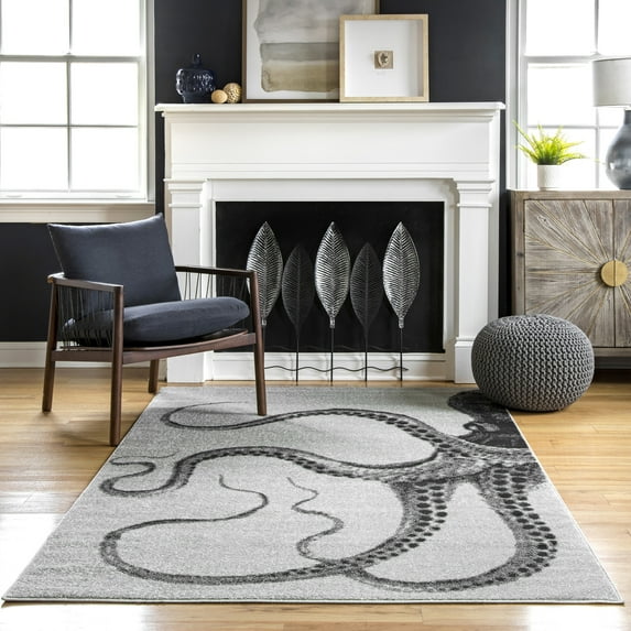 nuLOOM Adrienne Octopus Area Rug, 5' x 8', Adrienne Grey