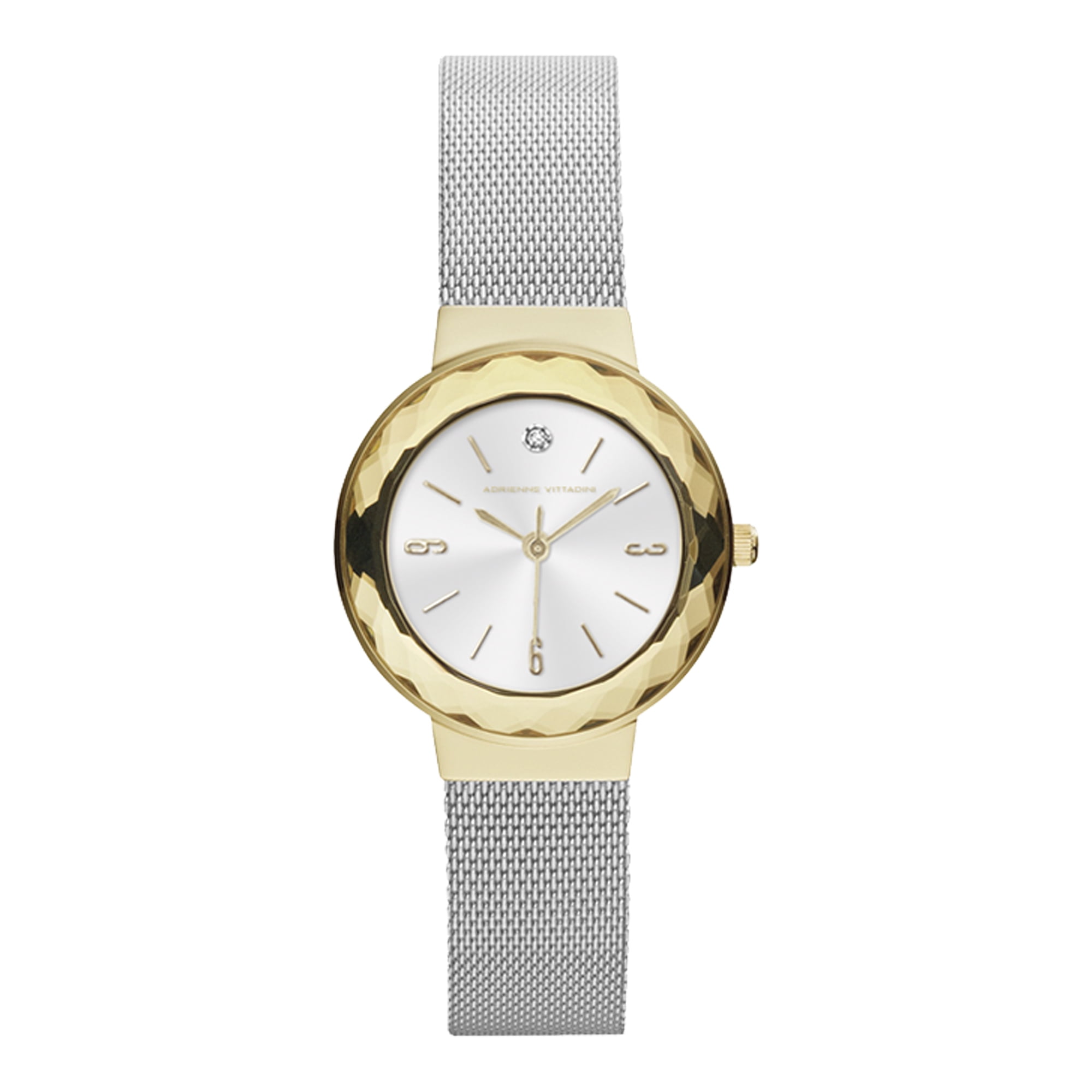 Adrienne Vittadini Diamond Dial Silver Tone Dial and Silver  display picture 2