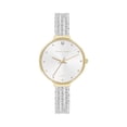 thumbnail image 1 of Adrienne Vittadini Diamond Dial White Dial and Gold/Silver Tone Mesh Analog Watch, 1 of 1