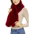 thumbnail image 1 of Adrienne Vittadini Women's Faux Mink Fur Pull Through Scarf, 1 of 3