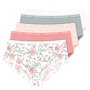 Delta Burkes Adrienne Vittadini Intimates Womens Stretch Micro Brief Panties - Set of 5 - Panty Size 7 / Large - FIT Clothing Pants Size 12/14
