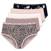 Adrienne Vittadini Womens Stretch Microfiber Brief Panties / 5-Pack - Size 9