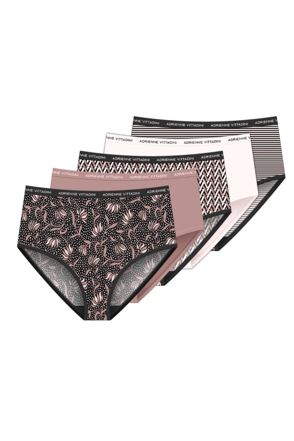 Intimates Women's Stretch Microfiber Brief Panties Set of 5 - Panty Size 7 / Large - FIT: Clothing Pants Size 12/14