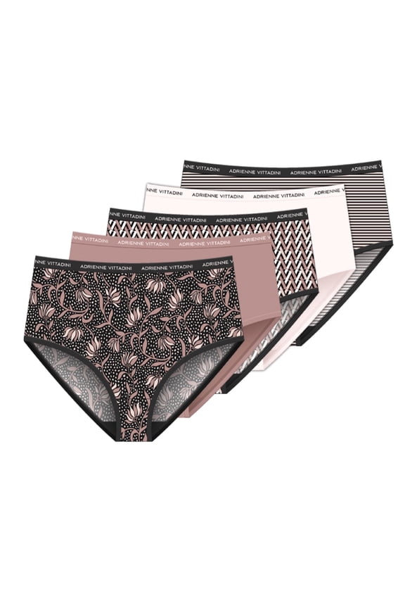 Intimates Women's Stretch Microfiber Brief Panties Set of 5 - Panty Size 7 / Large - FIT: Clothing Pants Size 12/14