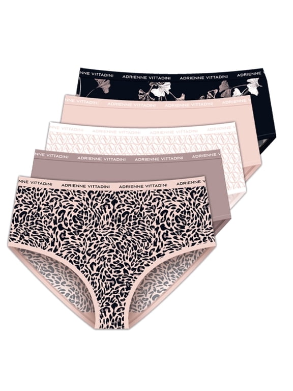 Intimates Women's Stretch Microfiber Brief Panties Set of 5 - Panty Size 7 / Large - FIT: Clothing Pants Size 12/14