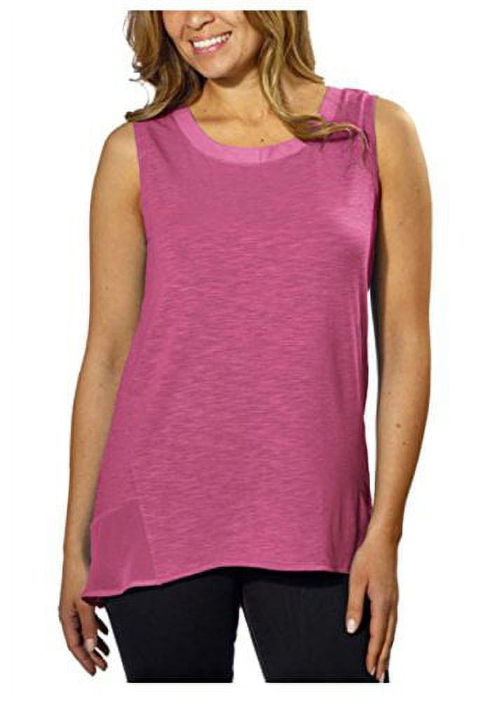 Adrienne Vittadini Womens High-Low Sleeveless Blouse Top, Small