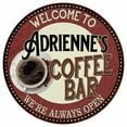 thumbnail image 1 of Adrienne's Coffee Bar Round Metal Sign Kitchen Room Wall Decor 100140041396, 1 of 1