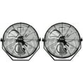 thumbnail image 1 of Adrinfly Simple Deluxe 20 Inch High Velocity 3 Speed, Black Wall-Mount Fan, 2-Pack, 1 of 7
