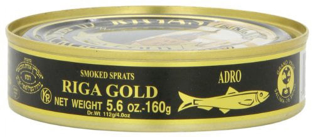 Adro Riga Smoked Sprats, 5.6-Ounce (Pack of 12)