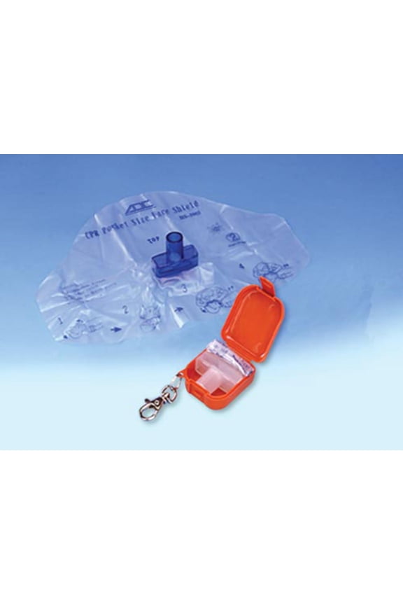 Adsafe Cpr Face Shield Plus W/mouthpc & 1-way Valve Orange