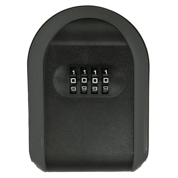 Adsorbent Key Holder Box, Hidden Key Box for Under Car, Black Half-Round Design, Waterproof, with Combination Lock, Hidden Spare Key Storage