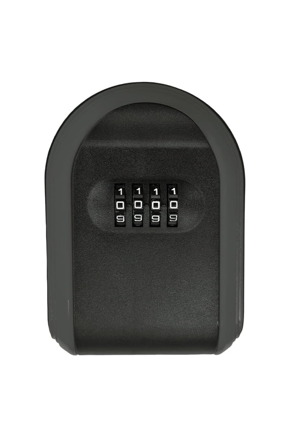 Waterproof Hidden Key Box with Combination Lock,Black Half-Round Design for Under Car,Outdoor Spare Key Storage,Mountable Key Holder