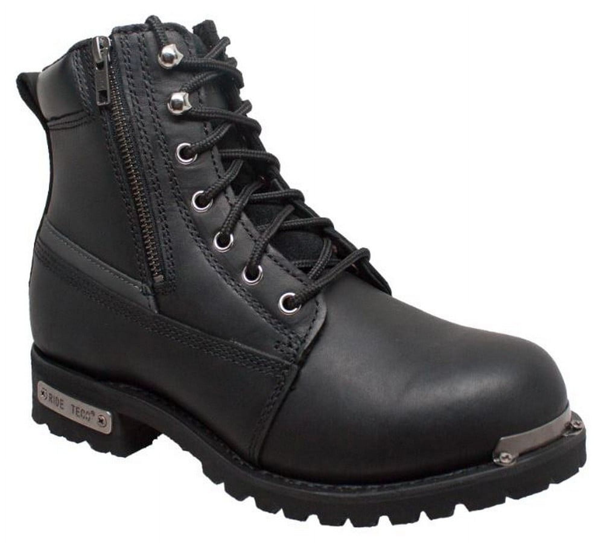 Adtec Men's Ad Tec Double Zipper Biker Boot Soft Toe Black 10.5 EE US Adtec Men's Ad Tec Double Zipper Biker Boot Soft Toe Black 10.5 EE US