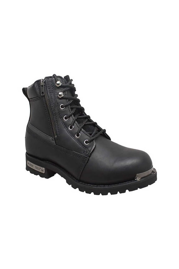 Adtec Men's Ad Tec Double Zipper Biker Boot Soft Toe Black 10.5 EE US