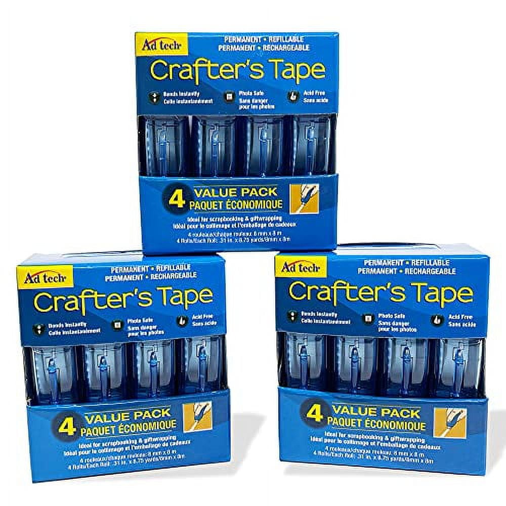 Adtech Permanent Glue Runner, 35 Yards Total, 4Pack Adhesive Roller