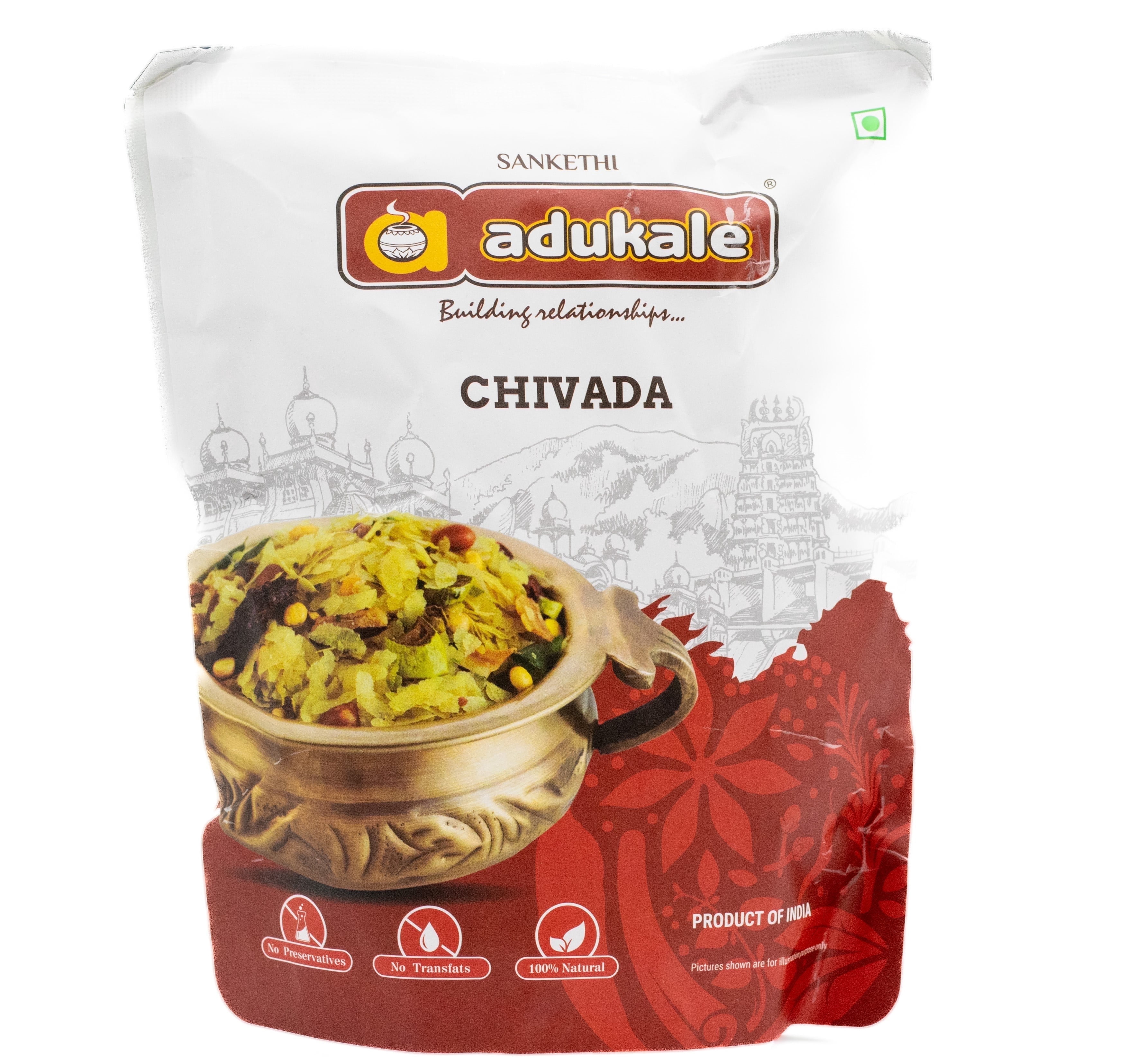 Adukale Chivada Savory Snack Mix, 540 G (pack of 3) – Authentic Spicy Flattened Rice Snack, Ready-to-Eat