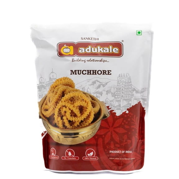 Adukale Muchhore Savory Snack, pack of 3, 180 G Each - Plastic Pouch, Crunchy Texture, Contains Wheat - Vegetarian